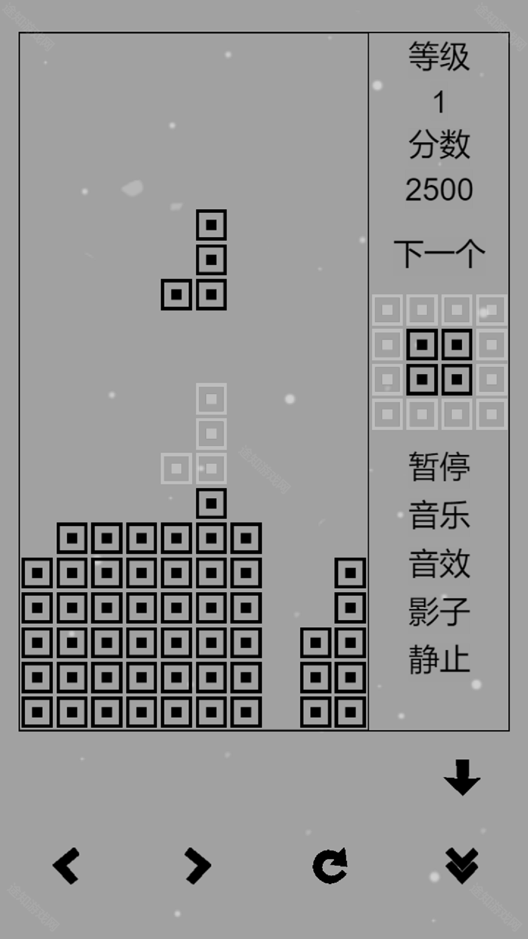 经典俄罗斯方块黑白版无广告